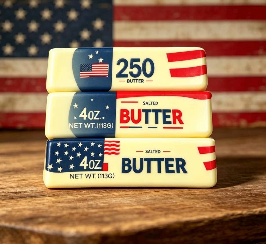 USA Flag Butter Shape Squishy Toy, Color: USA Random