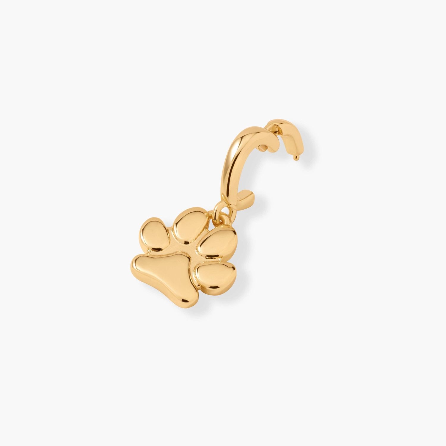 Effie Paw Print Charm, Metal: Gold