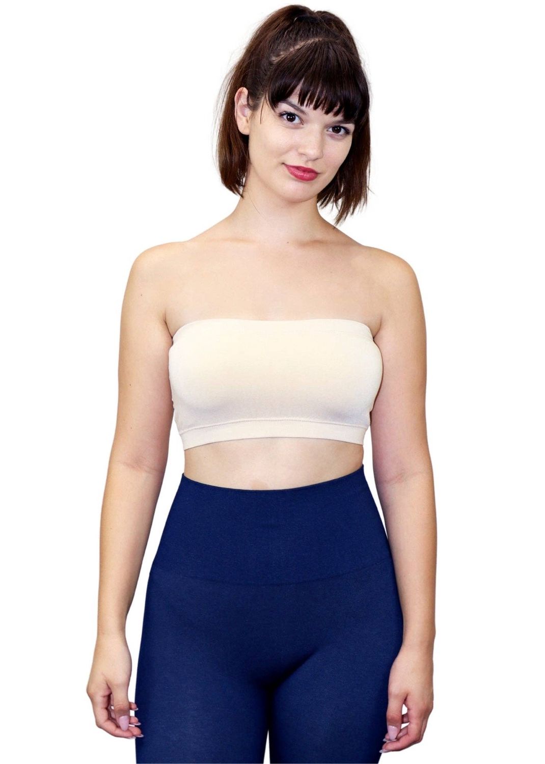Solid Bandeau, Color: Almond