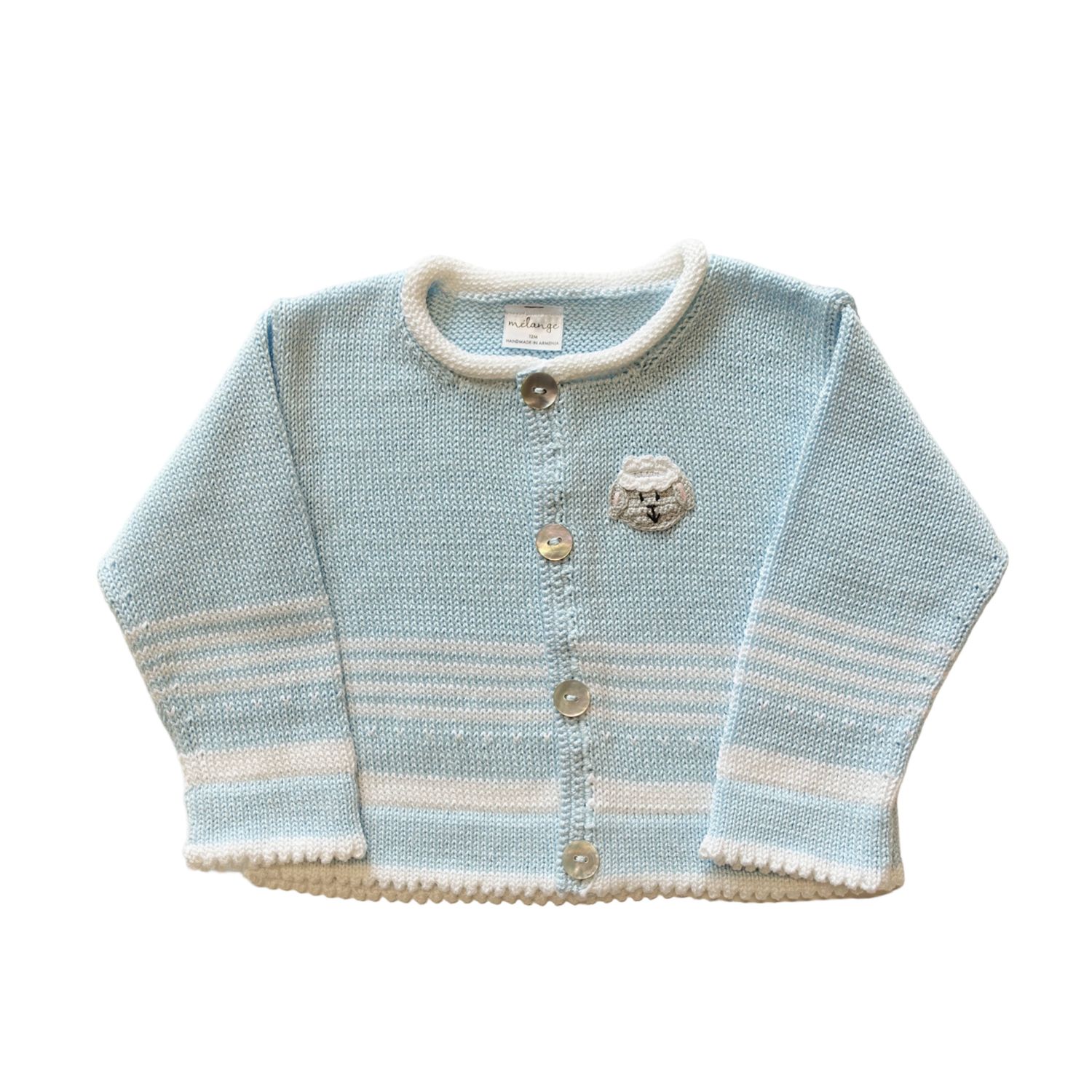 Lamb Cardigan - Blue, Size: 6m