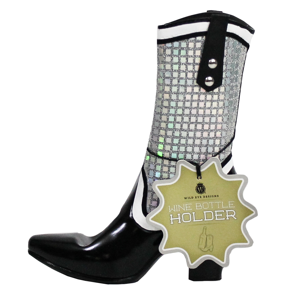 Disco Glitter Cowboy Boot Bottle Holder