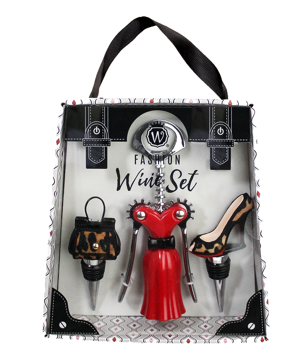 Red Leopard Wine Fashion Set