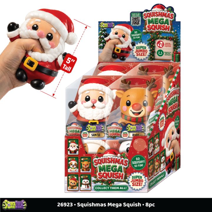 Fun Doh JUMBO Christmas Squishy Toy - 8/Display