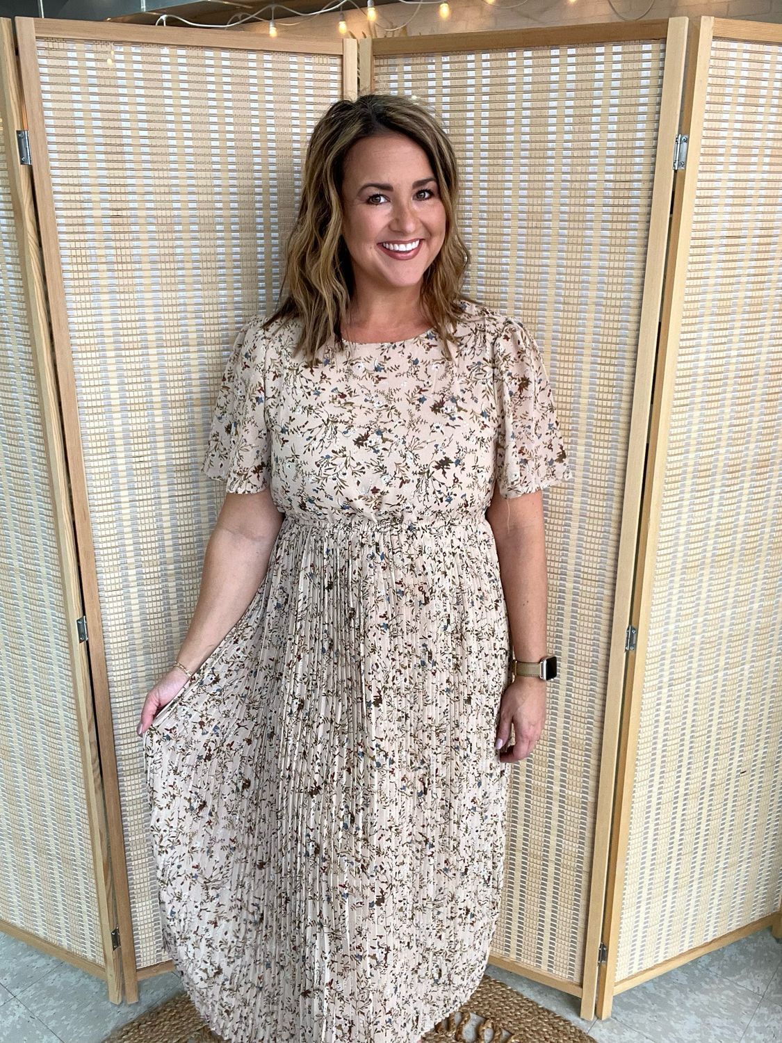 More Than Enough Dress Beige
