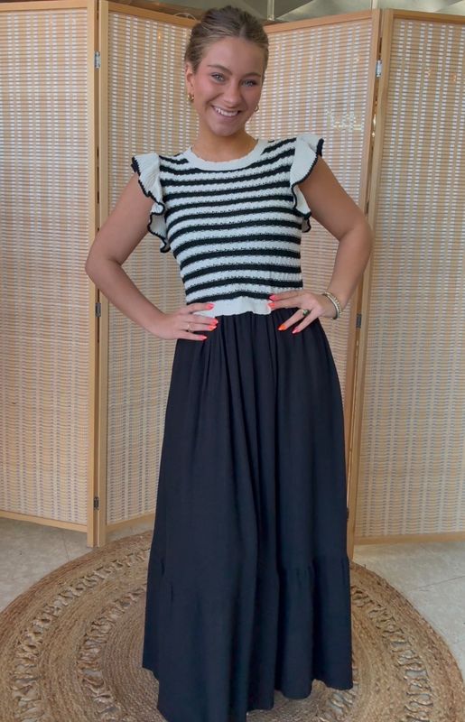 By The River Dress- Black