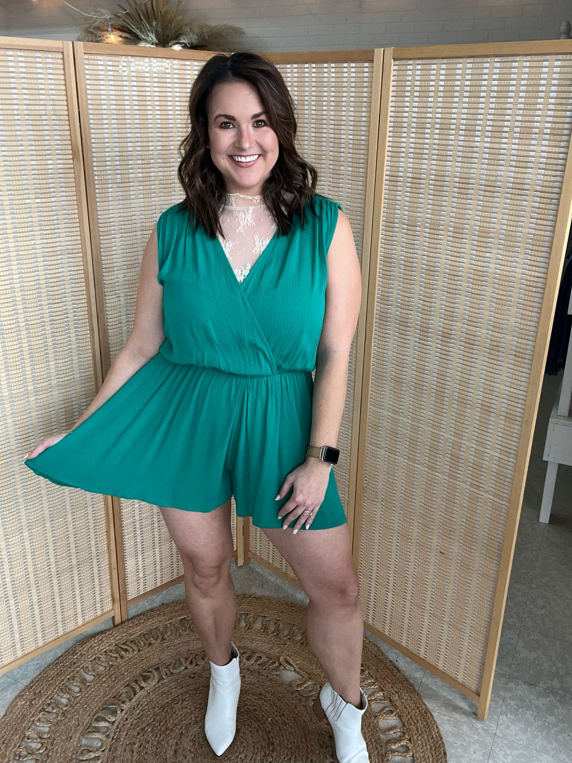 Happiness Romper- Kelly Green