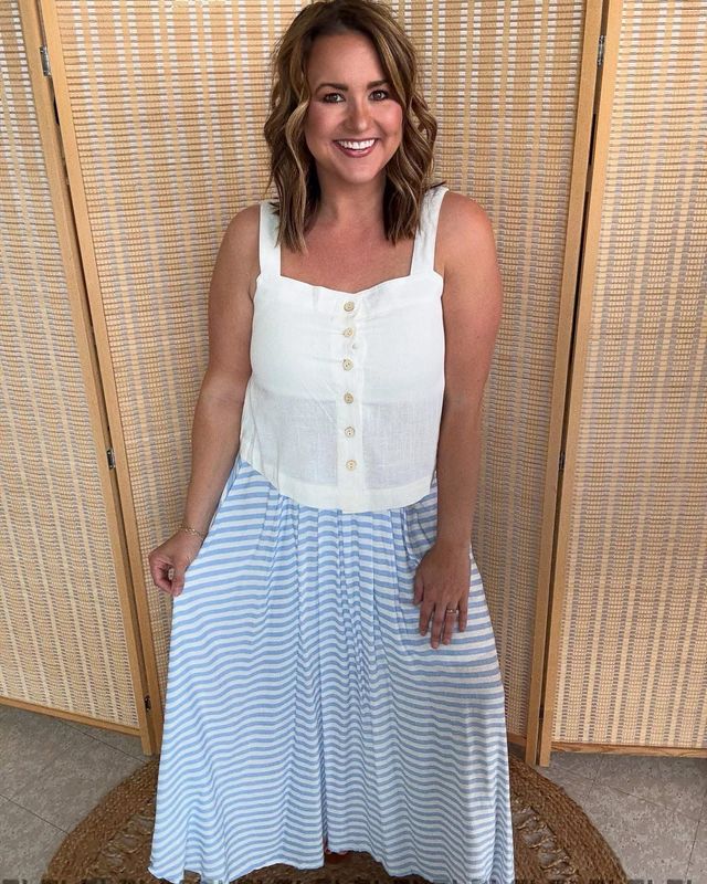 Skip to my Lou Skirt- Blue