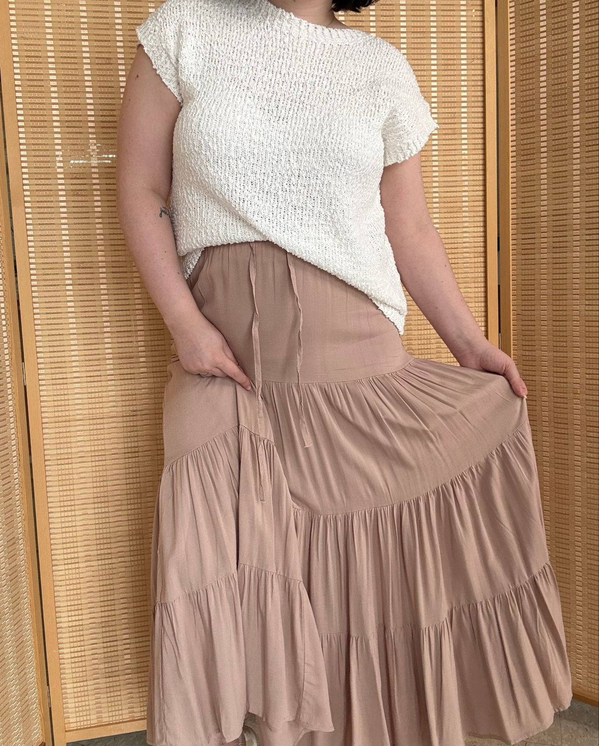 Simply the Best Skirt- Taupe