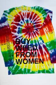 Buy Weed From Women Tie Dye Long Sleeve Shirt