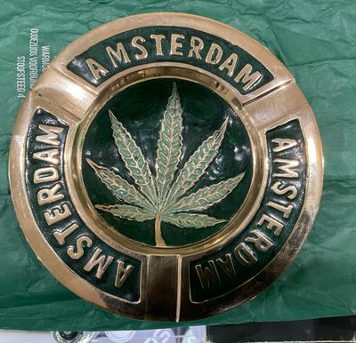 Amsterdam Green Brass Ashtray