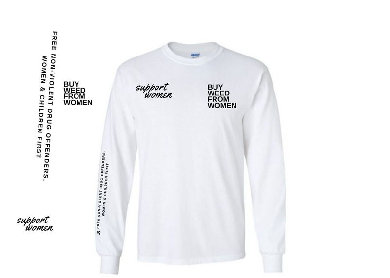 Buy Weed From Women White Long Sleeve Shirt