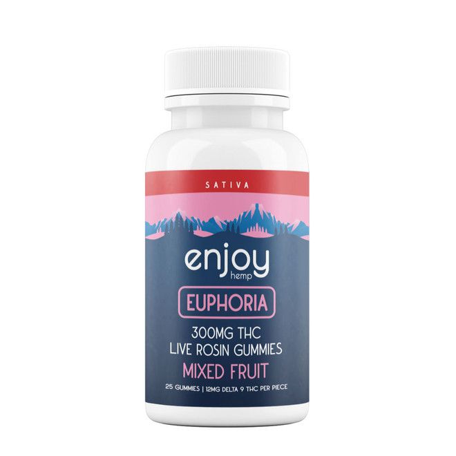 Enjoy Euphoria Live Rosin Δ9 Gummies | 300mg | 25pc | Sativa