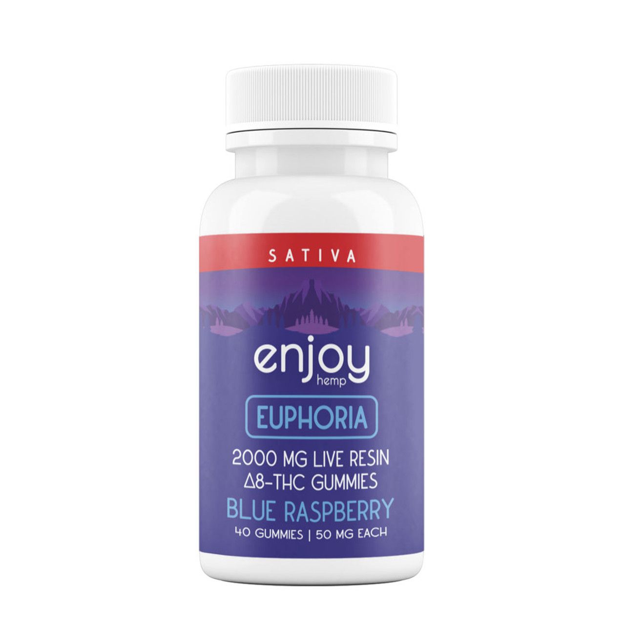 Enjoy Euphoria Live Resin Δ8 Gummies | 2000mg | 40pc | Sativa