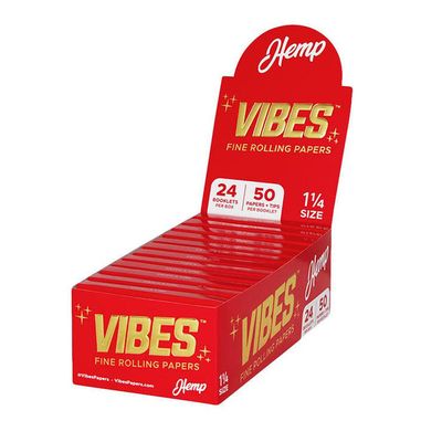 Vibes Rolling Papers | Hemp + Tips | 1¼