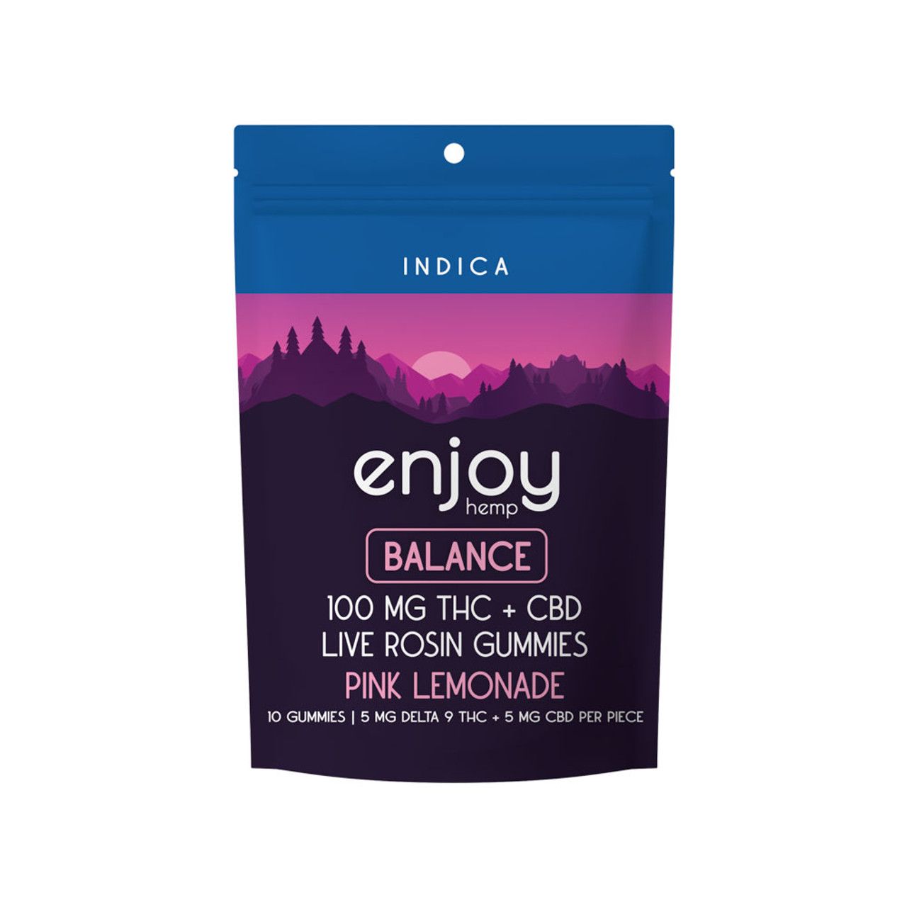 Enjoy Balance Live Rosin Δ9 + CBD Microdose Gummies | 100mg | 10pc | Indica