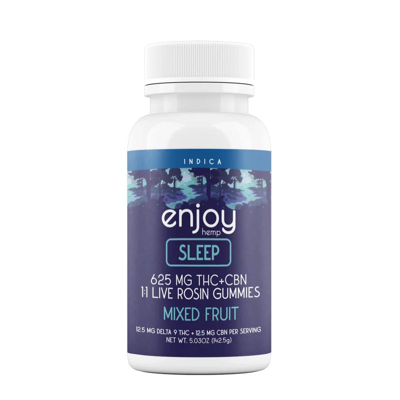 Enjoy Sleep Live Rosin Δ9 + CBN Gummies | 625mg | 25pc | Indica