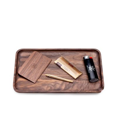 Marley Natural American Black Walnut Rolling Tray | Small