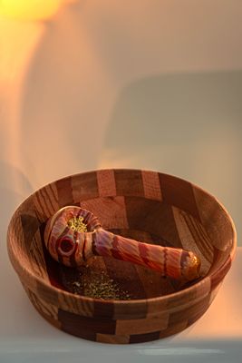 Jedi Glassworks Full Spoon Red  Swirl