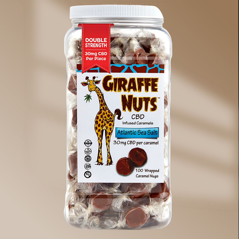 Giraffe Nuts CBD Caramel, Variant Name: Atlantic Sea Salt