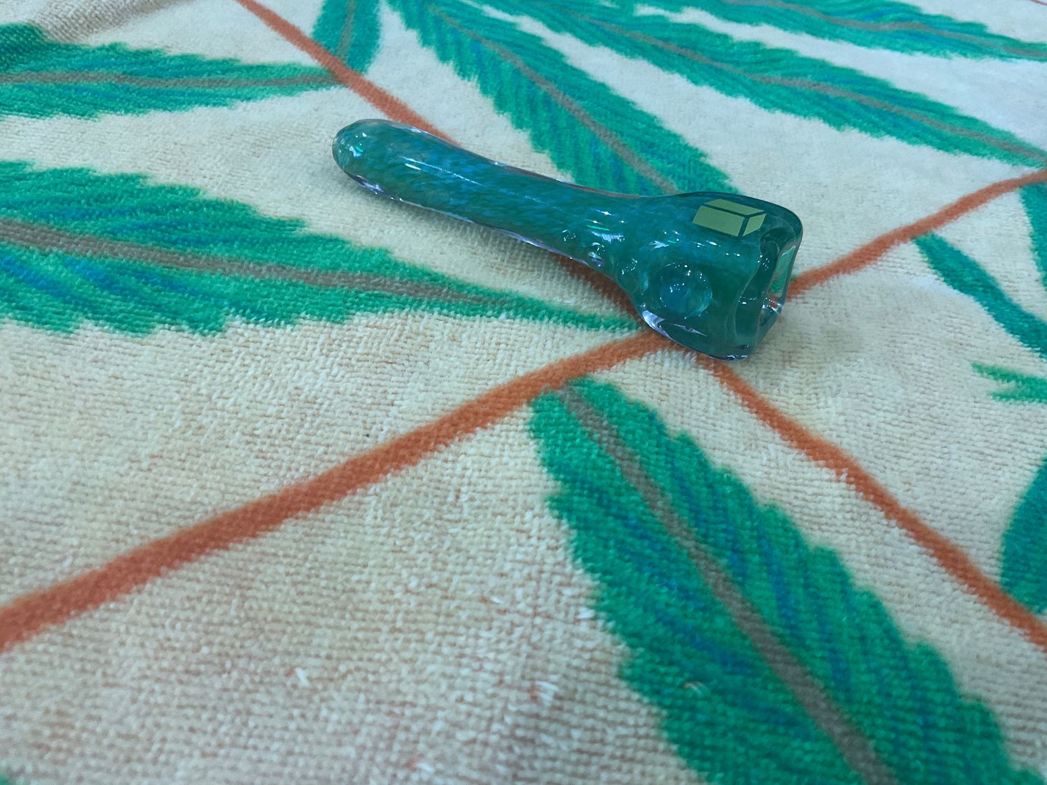 Waldo's Wonders Glass Blockhead Fritz Chillium, Variant Name: Green