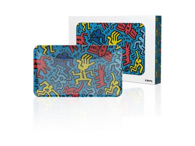 K.Haring Glass Rolling Tray  | Blue