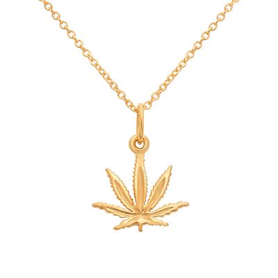 High Point Sativa Yellow Gold Necklace | 20mm