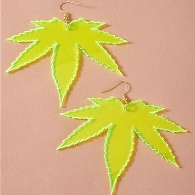 Divine Scholarship Cannabis Leaf Earrings