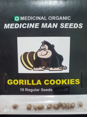 Medicine Man Seeds Gorilla Cookies | Indica Hybrid | 10pk Regular