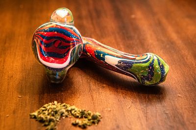 Stashglass  Sherlock red swirl (Small)