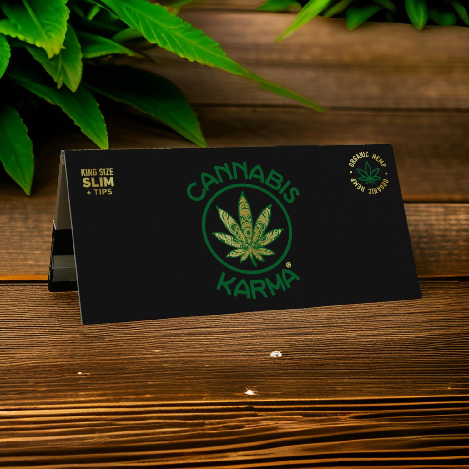 Cannabis Karma Rolling Papers | Organic Hemp | King Size + Tips