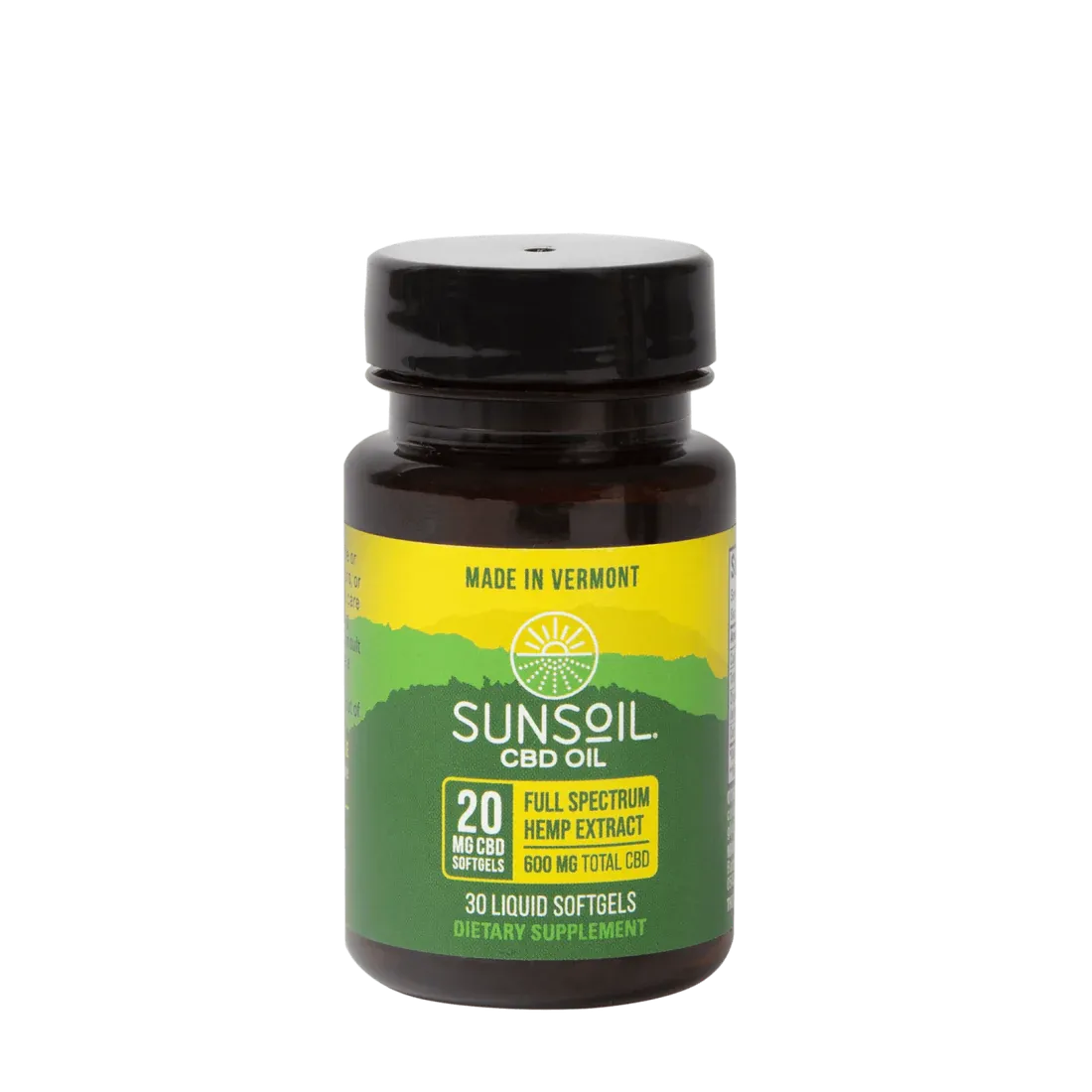 Sunsoil CBD Oil Full Spectrum Capsules | 20mg