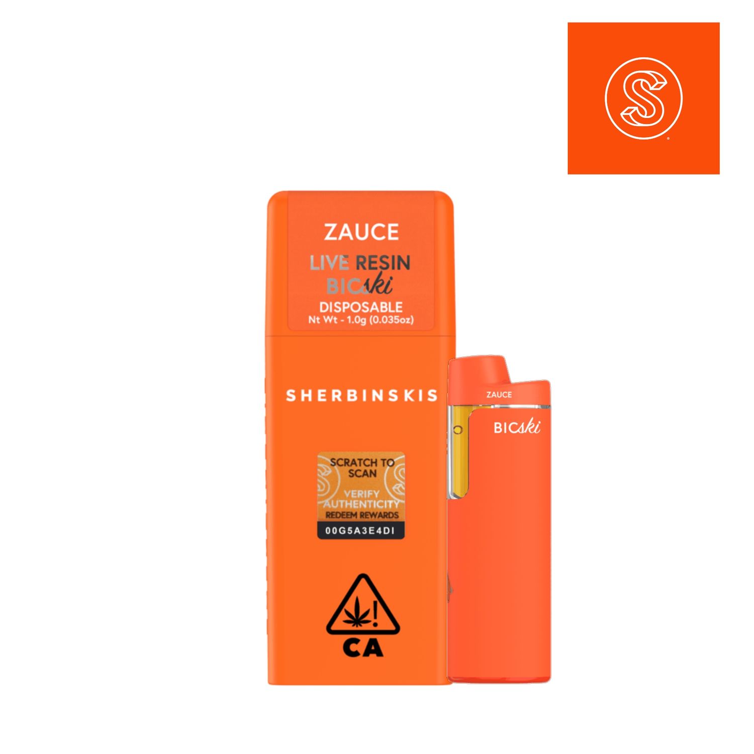 Sherbinski 's  Live Resin  Disposable Zauce | Indica |1g