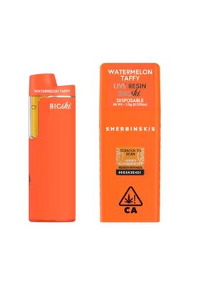 Sherbinski 's  Live Resin  Disposable Watermelon Taffy | Indica | 1g