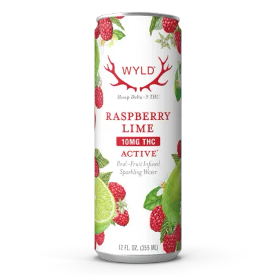 Wyld Raspberry Lime THC Sparkling Water | Active| 10mg