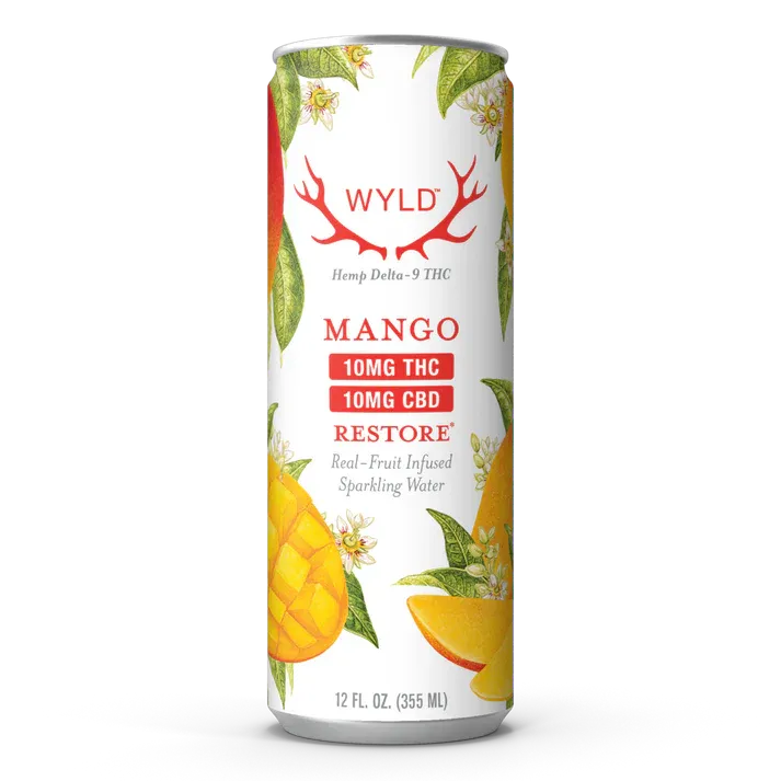 Wyld Mango THC:CBD Sparkling Water | Restore| 20mg