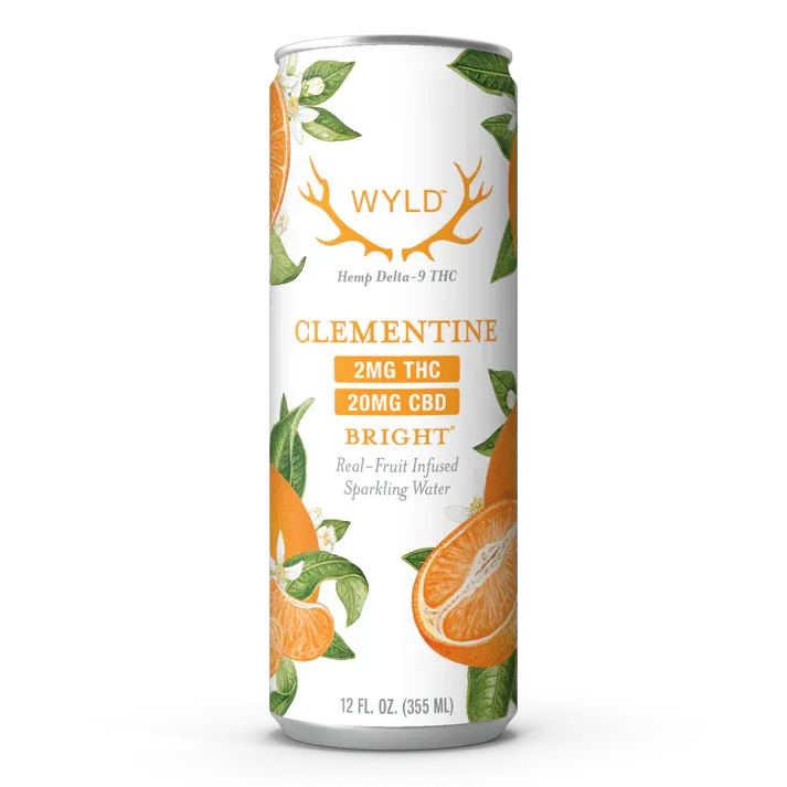 Wyld Low-Dose Clementine CBD:THC Sparkling Water | Bright| 22mg