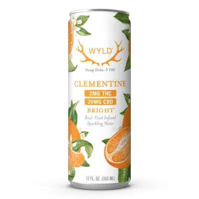 Wyld Low-Dose Clementine CBD:THC Sparkling Water | Bright| 22mg