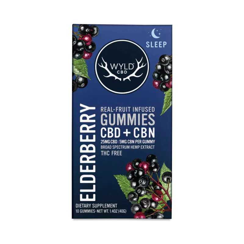 Wyld  Elderberry  Gummies CBD + CBN |2 Pack | 30 mg
