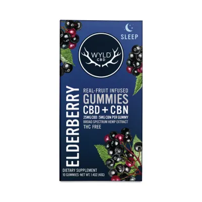 Wyld  Elderberry  Gummies CBD + CBN |2 Pack | 30 mg
