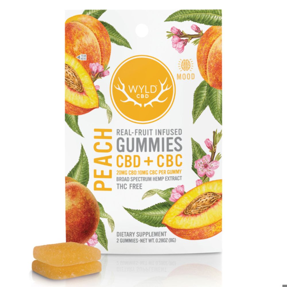Wyld  Peach  Gummies CBD + CBC |2 Pack | 50 mg