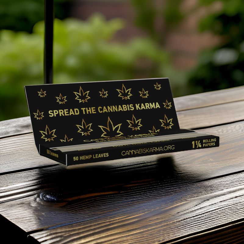 Cannabis Karma Rolling Papers | Organic Hemp | 1 1/4  Size