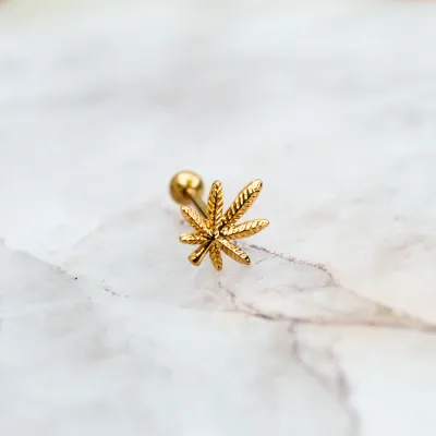 Blunted Objects Gold Leaf Tongue Ring