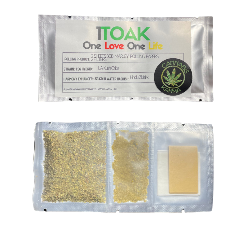 1Toak Rolling Kit (Papers) | LA Kush Cake/Hindu Zkittles Hash | Indica Hyrbid | 2g