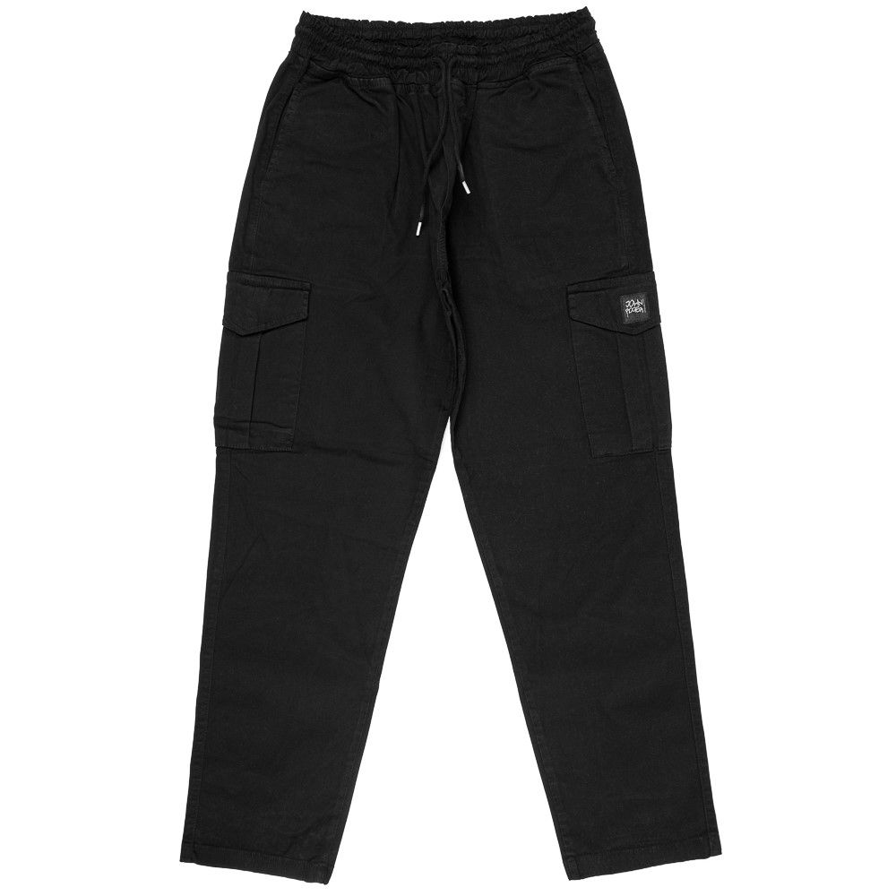 TWILL CARGO PANTS JOHN ROGER - BLACK