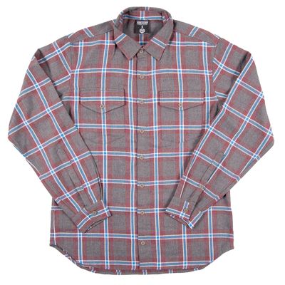 CAMISA MASCULINA MANGA LONGA XADREZ JOHN ROGER - CINZA