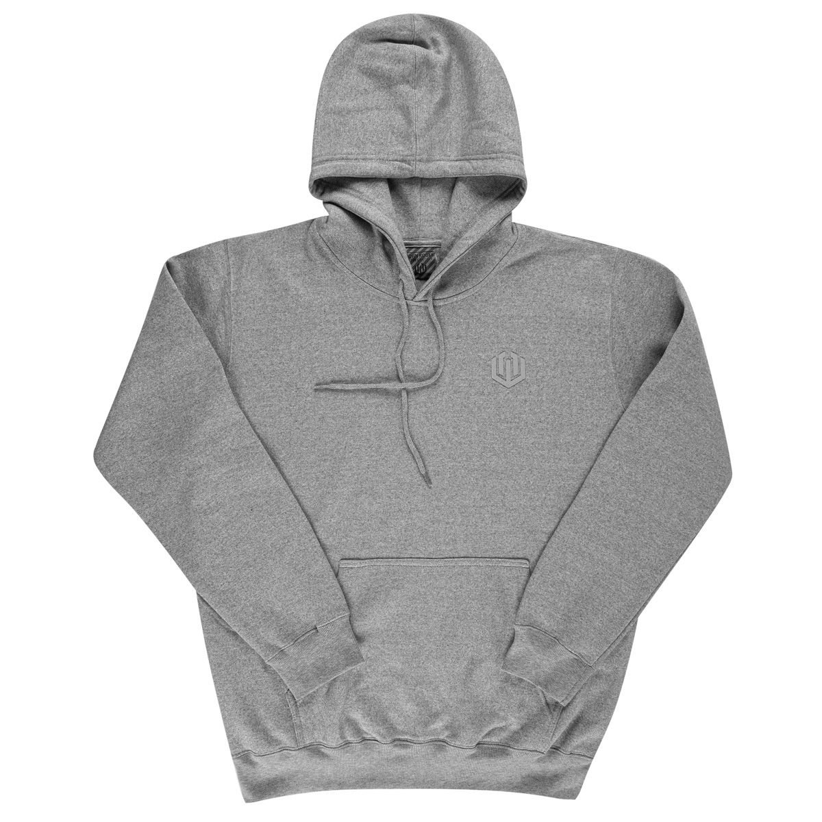 MOLETOM CANGURU BASIC LOGO - CINZA