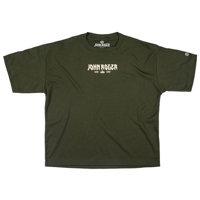 CAMISETA OVERSIZE BOXY JOHN ROGER SPACES - VERDE MUSGO
