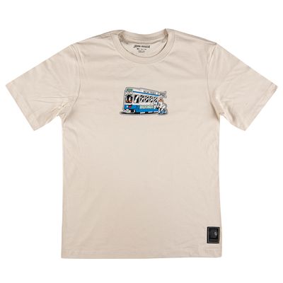 CAMISETA MASCULINA JOHN ROGER NEW BUS - BEGE CLARO