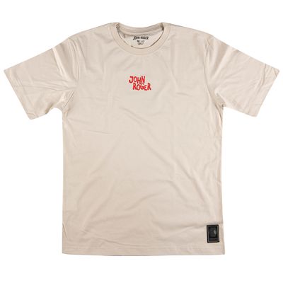 CAMISETA MASCULINA JOHN ROGER SPRAY CREW - BEGE CLARO