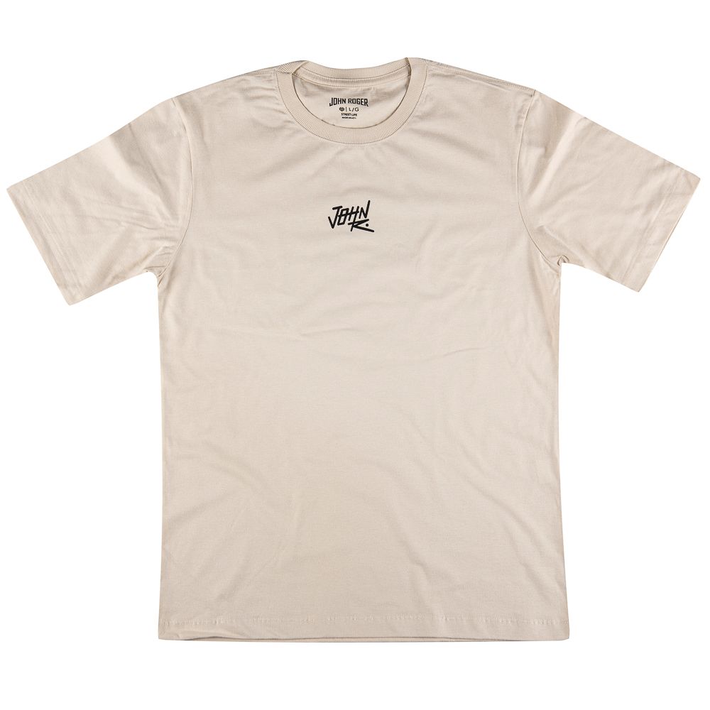 CAMISETA MASCULINA JOHN ROGER SNAKE MONEY II - BEGE CLARO